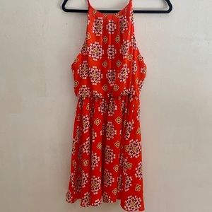 Lush tangerine summer dress (L)